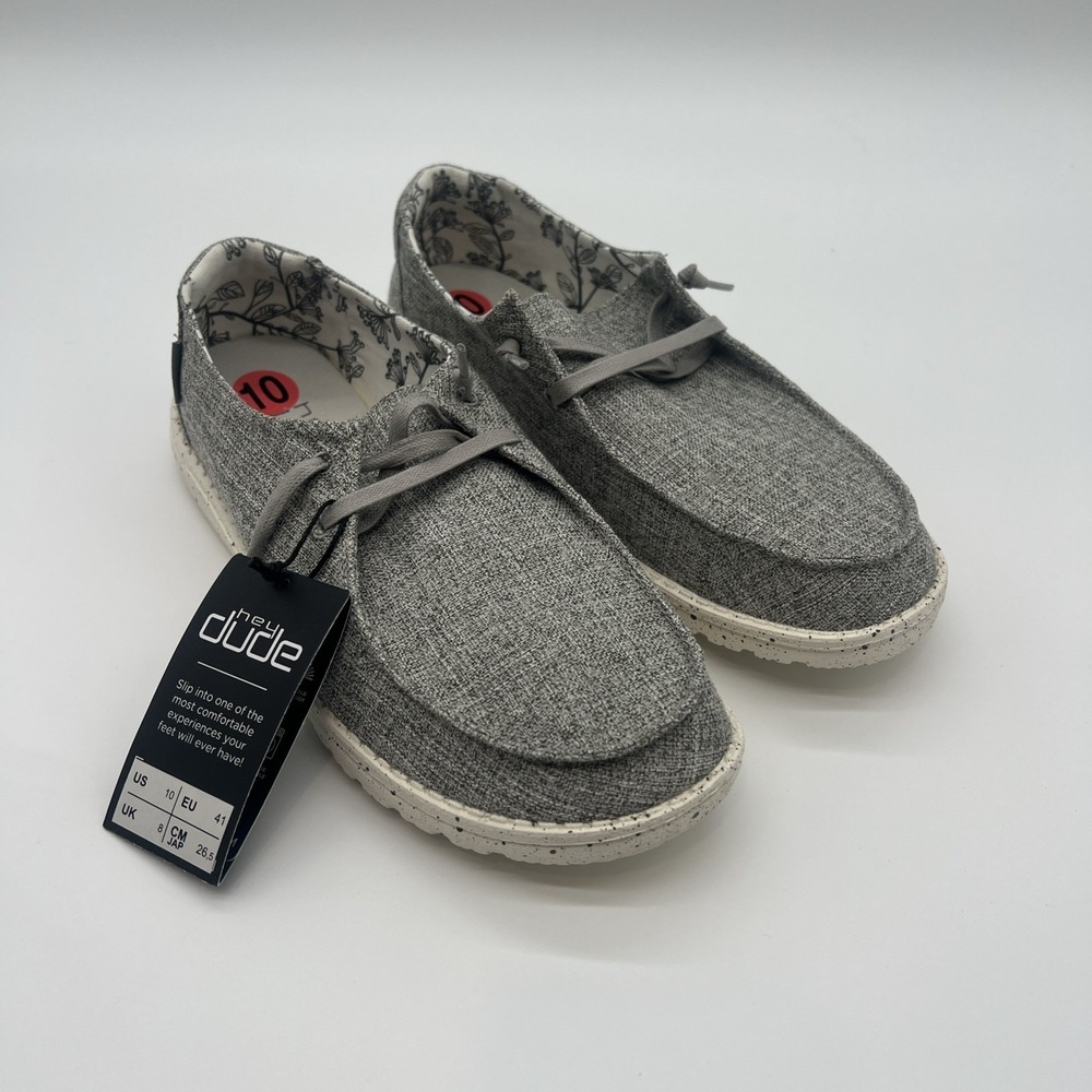 HEY DUDE WOMENS WENDY LINEN SLIP-ON COMFORTABLE SHOES SIZE 10 - Picture 3 of 8